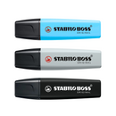 Kit Marcadores Stabilo Boss Original - Tons Frios (3 Unidades)